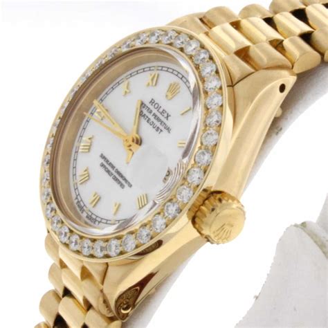 president bracelet rolex lady diamond|rolex lady datejust 18 ct.